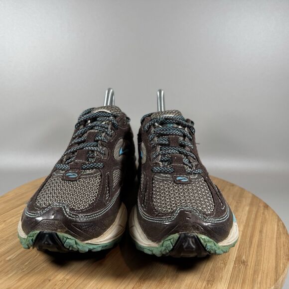Brooks Cascadia 5 Women's 8‎ B Trail Running Shoe Brown Blue Lace Up Sneakers - Picture 2 of 8